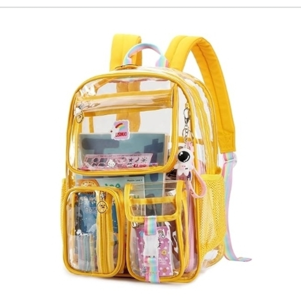 Yellow Transparent Kids Backpack